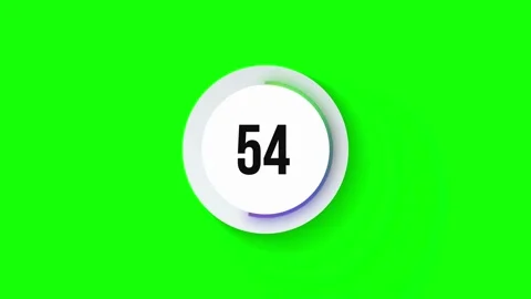 Circle progress bar loads from zero to one hundred Video stock 331766759