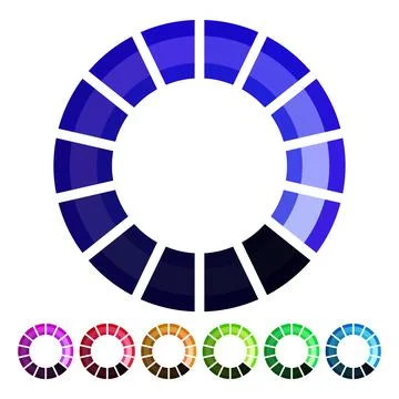 Circle progress bar round cartoon vector graphic Ilustración de archivo