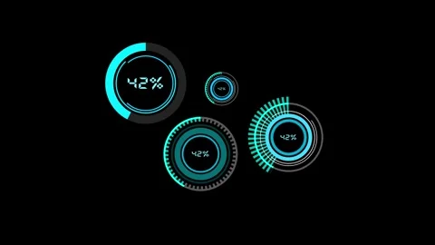 Circle  progress bar set icon animation. Stock Footage 286142920