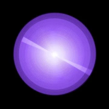 Circle of purple, led light isolated on black background Stock Illustration