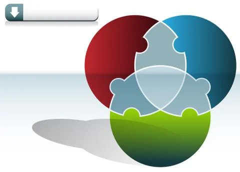 Circle puzzle chart Illustrazione stock