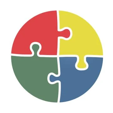 Circle puzzle element Stock-Illustration