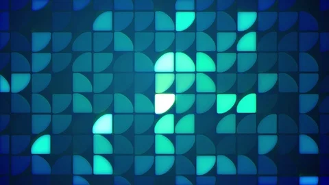 Circle quadrants arranged in rows Stock Footage 85671043