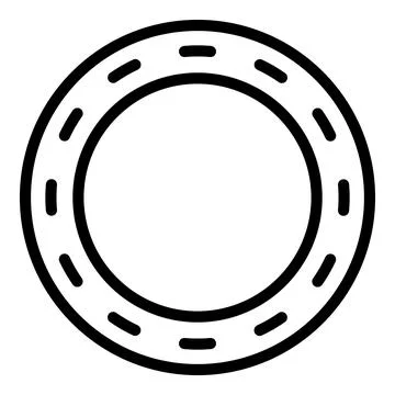 Circle racetrack icon outline vector. Top view Ilustración de archivo