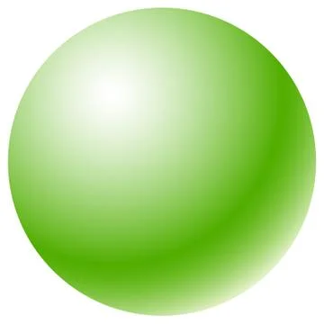 Circle with radial gradient fill. Glossy one-color sphere / circle shape Illustrazione stock