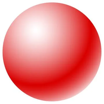Circle with radial gradient fill. Glossy one-color sphere / circle shape Illustrazione stock