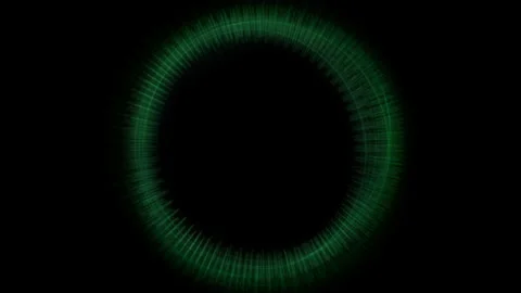 Circle Radial Patterns Green Audio Reactive Fast Animation Loop Video stock 270198068