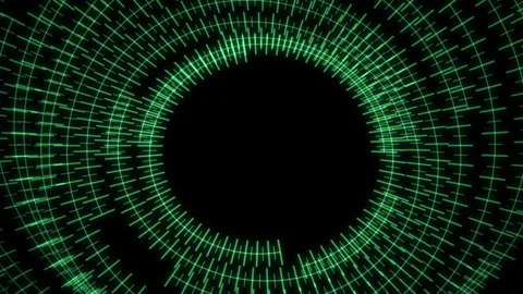Circle Radial Patterns Green Audio Reactive More Animation Loop Video stock 289596900