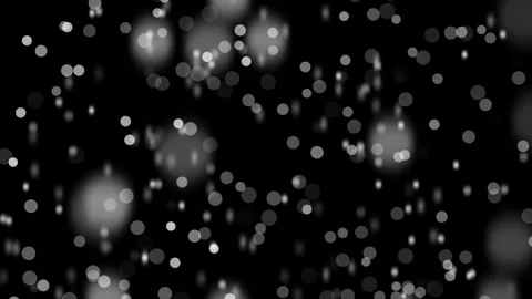Circle rain animation, floating dawn circles background on black background Stock Footage 258238547