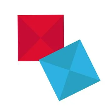 Circle, red and blue card. The squid game. illustration Stock Illustration