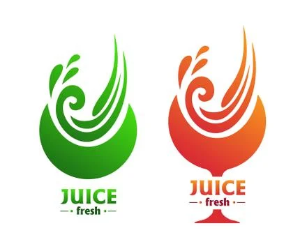 Circle with red and green spray. Stock Illustration