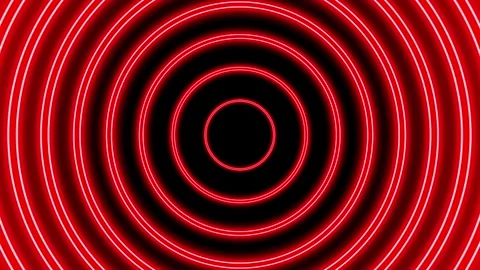 Circle Red Geometric abstract tunnel Stock Footage 255505980