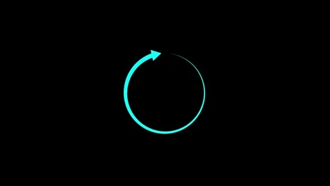 Circle Refresh bar animation light color on a black background, refresh circle Stock Footage 296897742