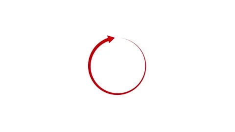 Circle Refresh bar animation red color on a white background, refresh circle Stock Footage 296897737