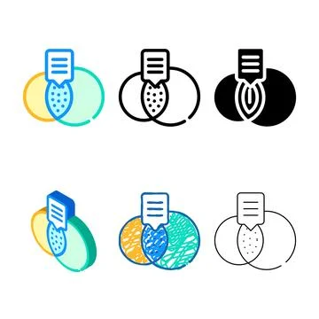 Circle of relationships color icon vector modern Illustrazione stock