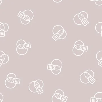 Circle of relationships line vector seamless pattern Stock Illustration