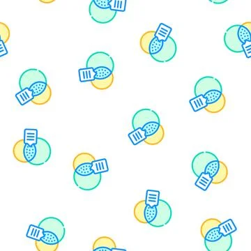 Circle of relationships vector seamless pattern 库存插图