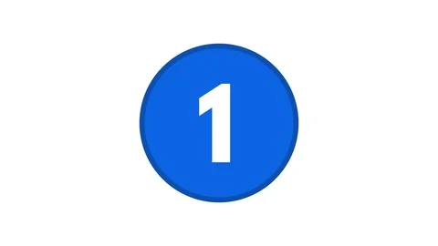 Circle Reveal Numbers Counting Up 1 to 10 Color Blue Version 2 Video stock 102477629