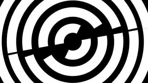 Circle ring accent highlights elements on black background animation. Stock Footage 278017475