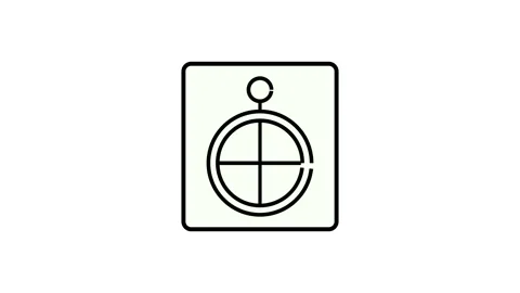 Circle ring icon animation with black line. Stock Footage 286145555