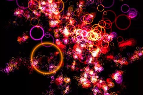 Circle ring particle color CG background wallpaper Stock Illustration