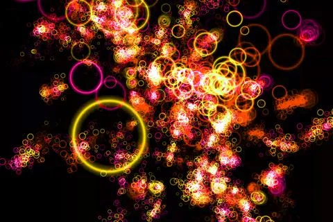 Circle ring particle color CG background wallpaper Illustrazione stock