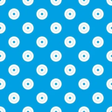 Circle road pattern seamless blue イラスト素材