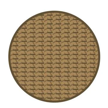 Circle rope icon cartoon vector. Natural jute Stock Illustration