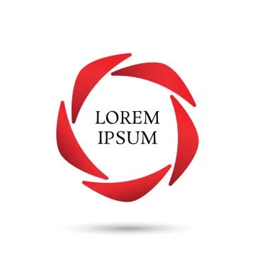 Circle rose logo Stock Illustration