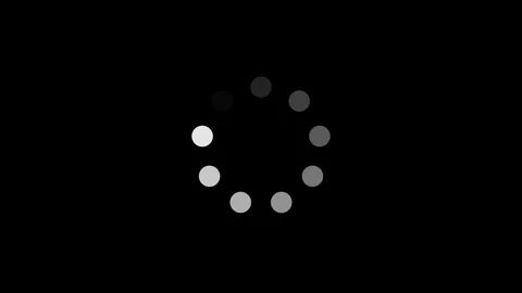 Circle rotating loading or progress bar icon. Animated dot ring effect Vídeo Stock 336250003