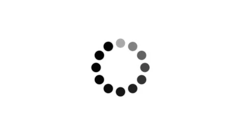 Circle rotating loading or progress bar icon. black dot ring on white background 動画素材 336250022