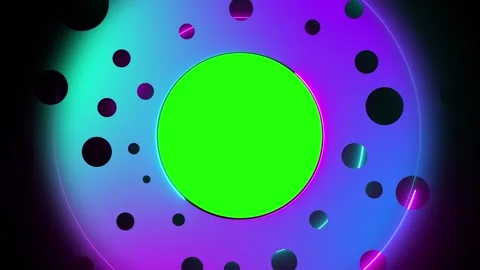 Circle rotation animation with green screen opener hole and black small hole Stock Footage 261468892