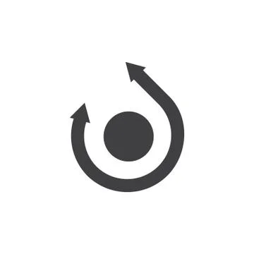 Circle rotation arrows dot logo vector Stock Illustration