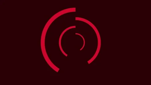 Circle Rotation Background Seamless Red Motion Circle Video stock 183428157