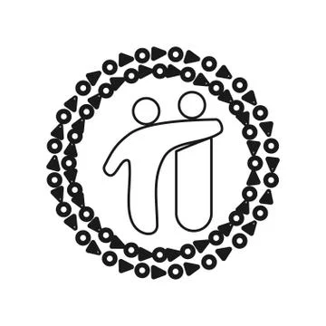 Circle rotation Commitment Teamwork Together Outline Logo Vector 스톡 일러스트