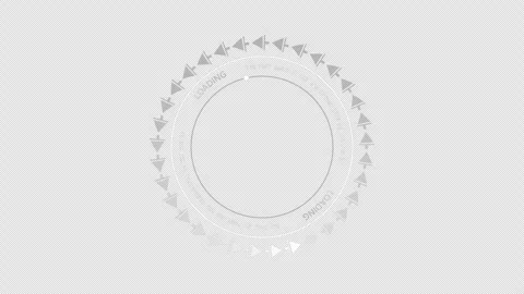 Circle  rotation HUD digital 2D elements geometry shape PNG Alpha Stock Footage 318301228