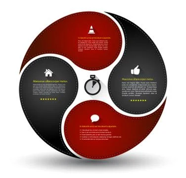 Circle rotation template Stock Illustration