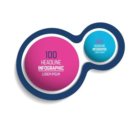 Circle, round chart, scheme, timeline, infographic, numbered template, option Stock Illustration