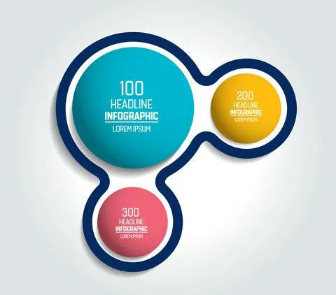 Circle, round chart, scheme, timeline, infographic, numbered template, option Stock Illustration