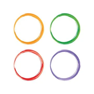 Circle round color abstract shape frame vector art Illustrazione stock