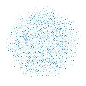 Circle round dotty pattern blue dots background Stockillustratie