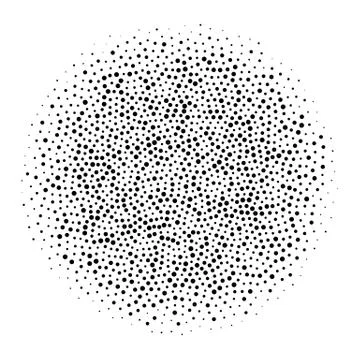 Circle round dotty pattern blue dots background Stock Illustration