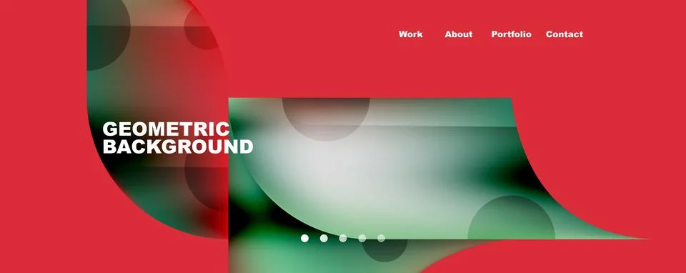 Circle, round elements and lines geometric abstract background. Vector Stock Illustration