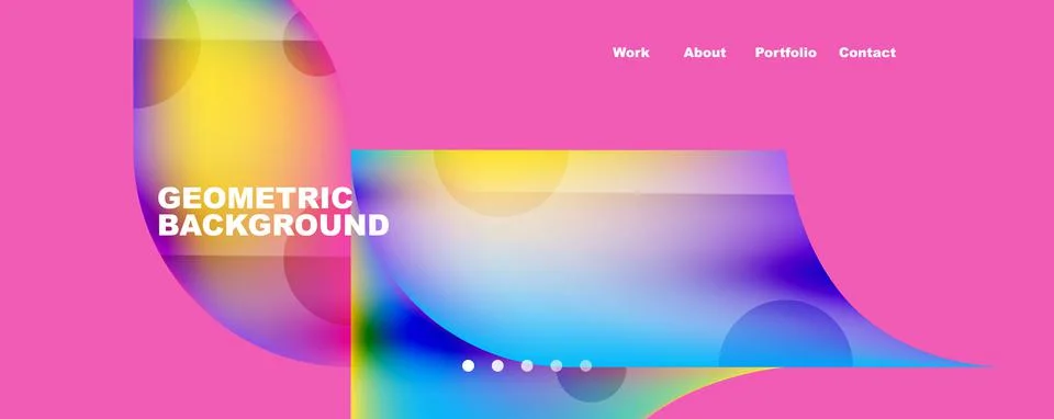Circle, round elements and lines geometric abstract background. Vector 스톡 일러스트