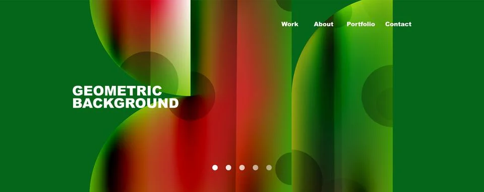 Circle, round elements and lines geometric abstract background. Vector Stock Illustration