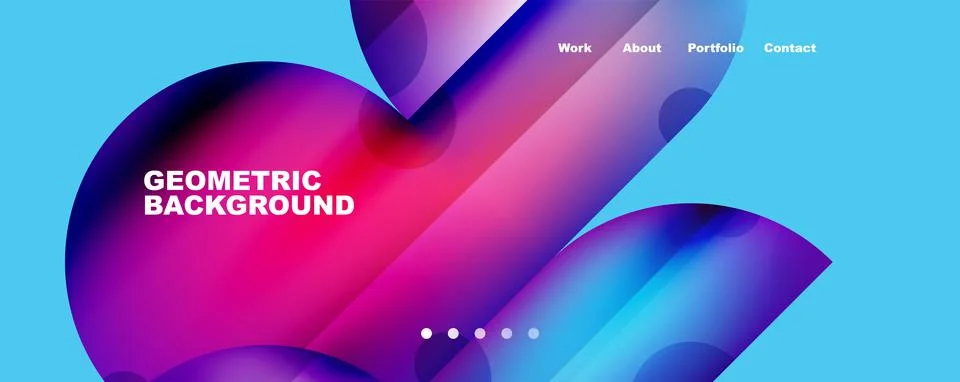 Circle, round elements and lines geometric abstract background. Vector Stock Illustration