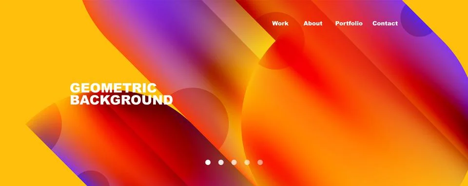 Circle, round elements and lines geometric abstract background. Vector Stock Illustration