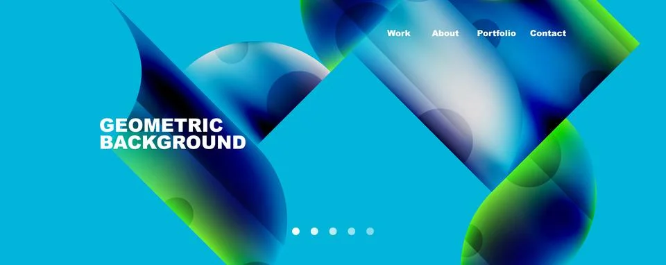 Circle, round elements and lines geometric abstract background. Vector 库存插图