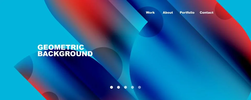 Circle, round elements and lines geometric abstract background. Vector Illustrazione stock