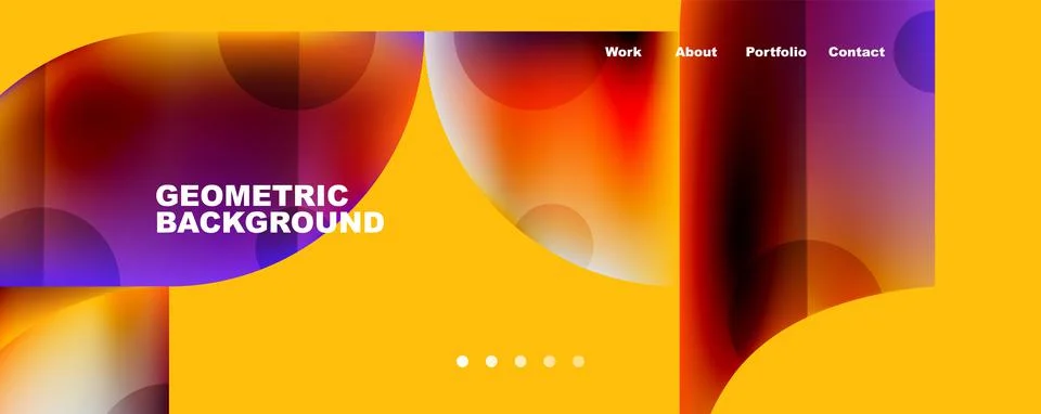 Circle, round elements and lines geometric abstract background. Vector 스톡 일러스트